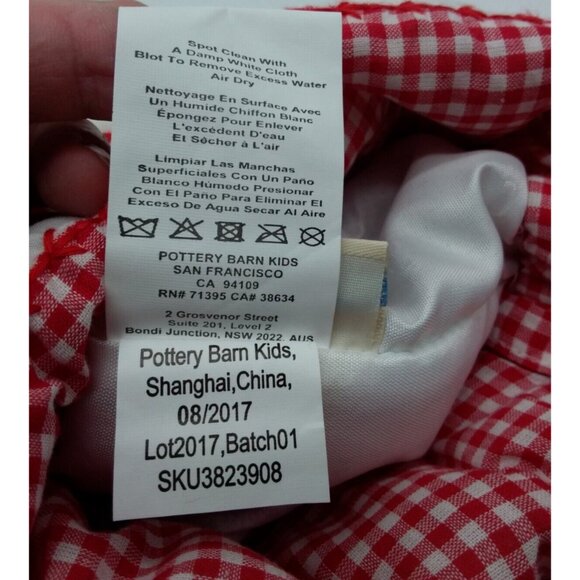 Pottery Barn Kids Christmas Stocking Santa & Sleigh Holiday Quilted Xmas Grey - Picture 10 of 11